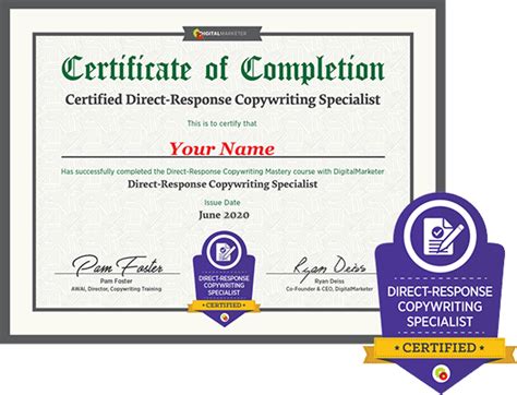 copywriting courses free with certificate